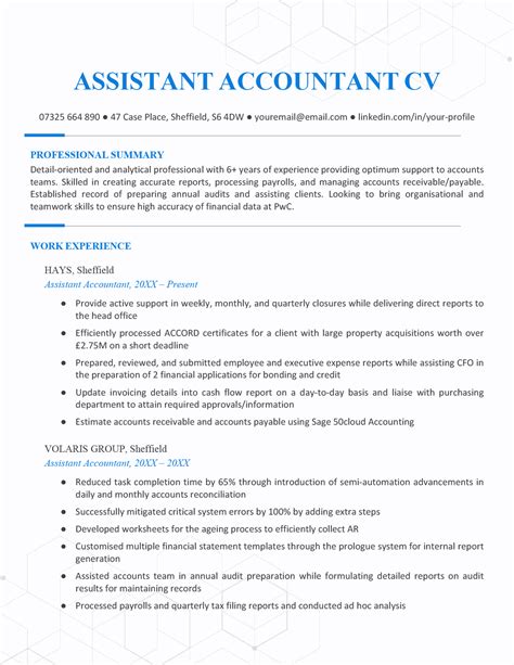 assistant accountant job description resume|Accounting Assistant Resume